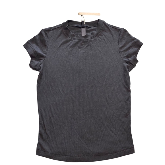 Skims Soft Lounge Baby Tee Shirt Top Graphite XSmall NWT - Picture 2 of 5